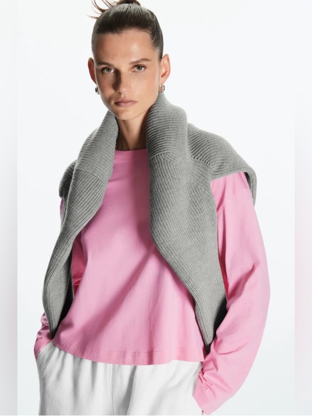 COS Cropped Long Sleeve Tee